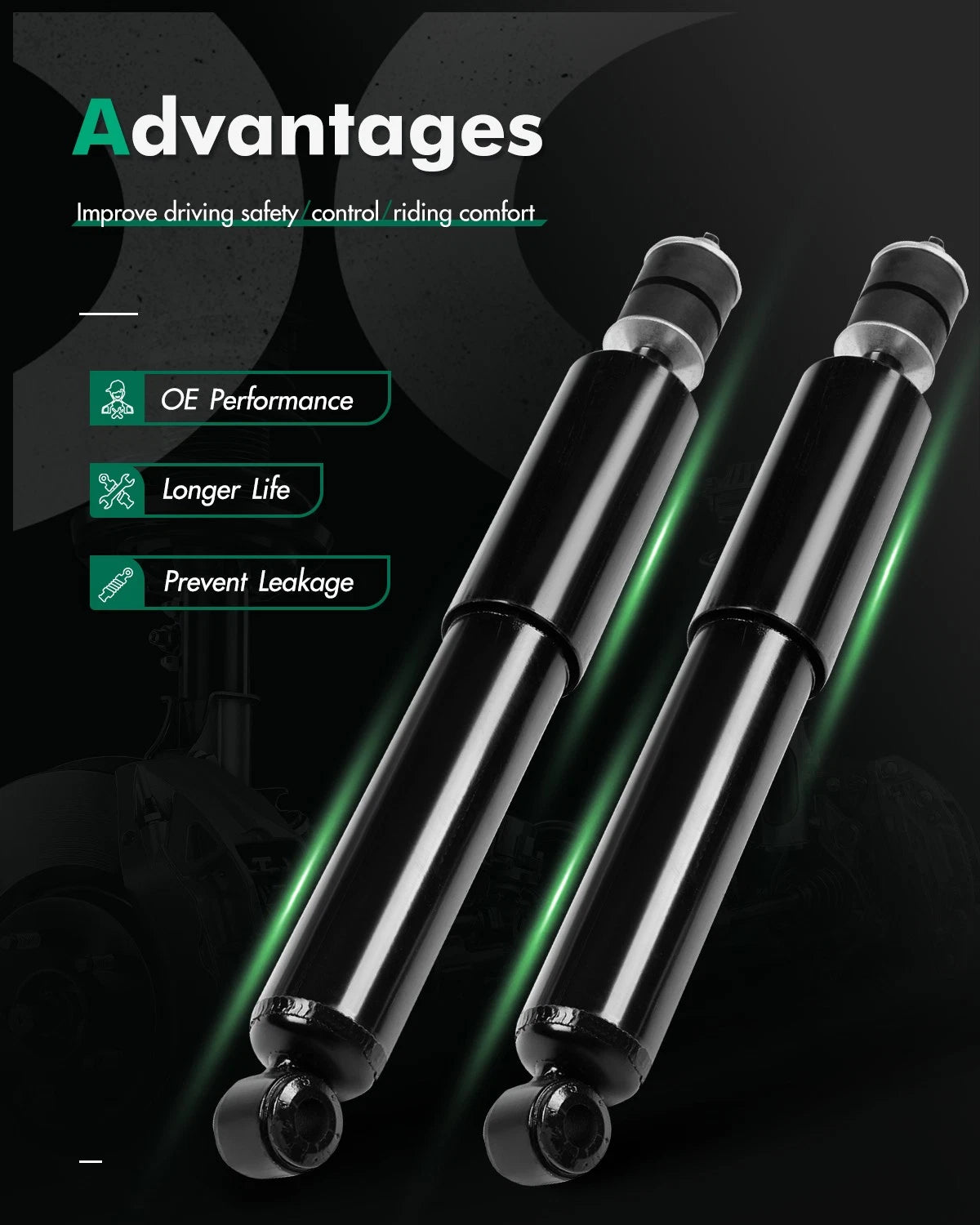 Shocks Struts Pair for Ford E-150 E-250 E-350 E-450 (1992–2016)