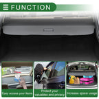 Retractable Cargo Cover for Kia Soul (2008–2013) - Carbon Fiber Pattern Black