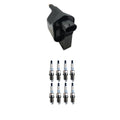Set of 8 Hitachi Ignition Coils & Denso Platinum Spark Plugs for B2500 B3500 Dakota (1997–2004)