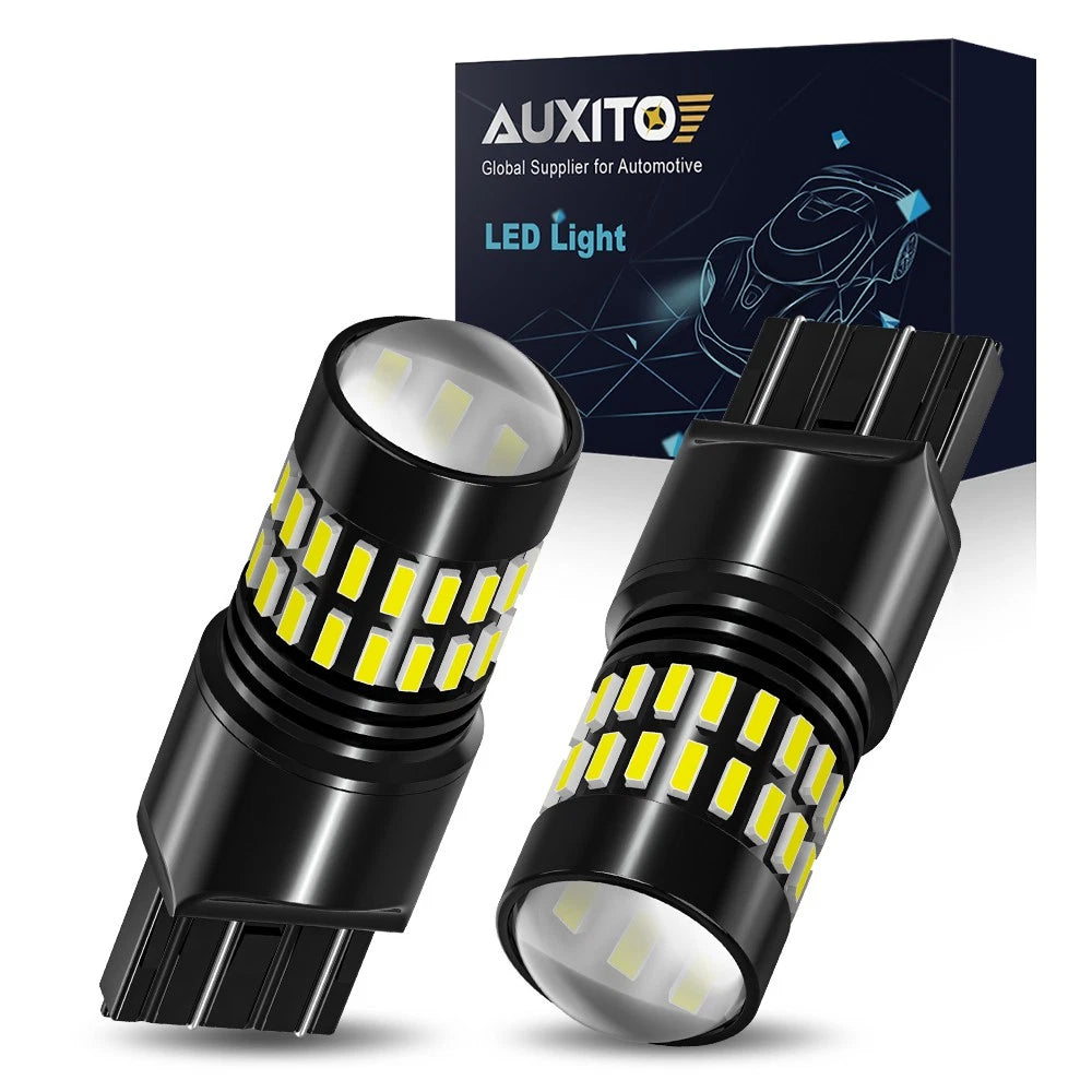 2X 7443 7440 LED 6000K Reverse Backup Brake Tail Light Bulbs for