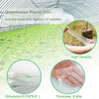 Set of 3 Transparent Greenhouse Film for Cold Frames and Outdoor Projects