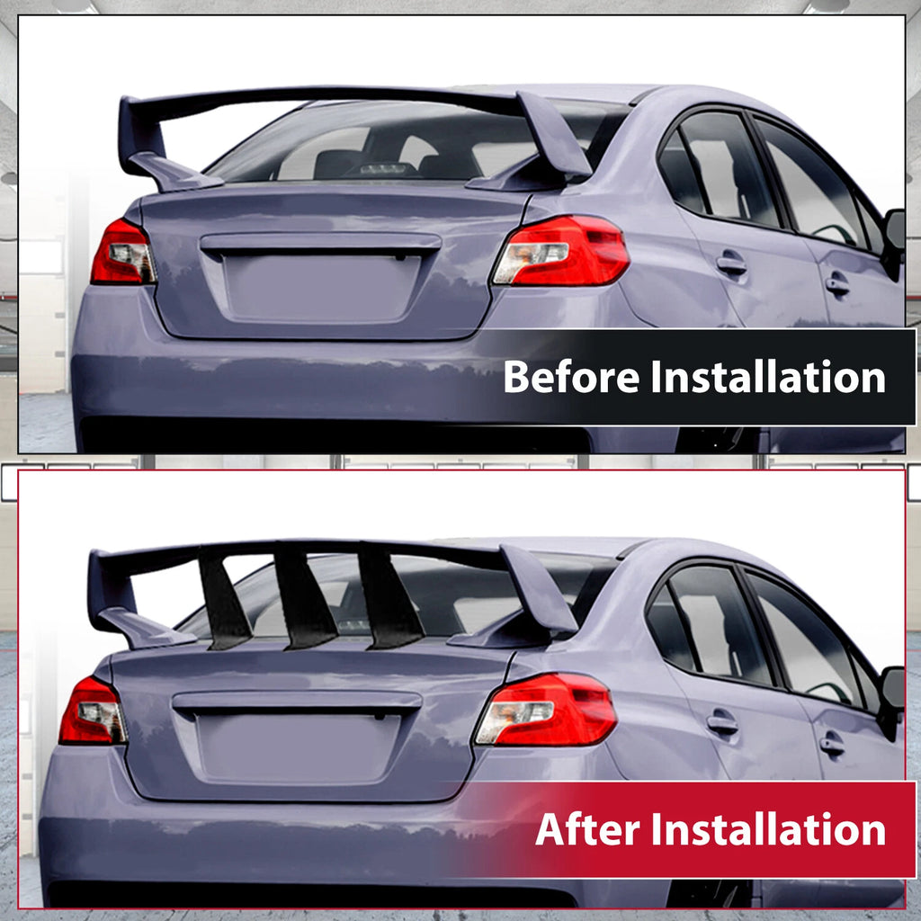 3X Trunk Spoiler Wing Stabilizer Support for Subaru WRX STI (2015–2019)
