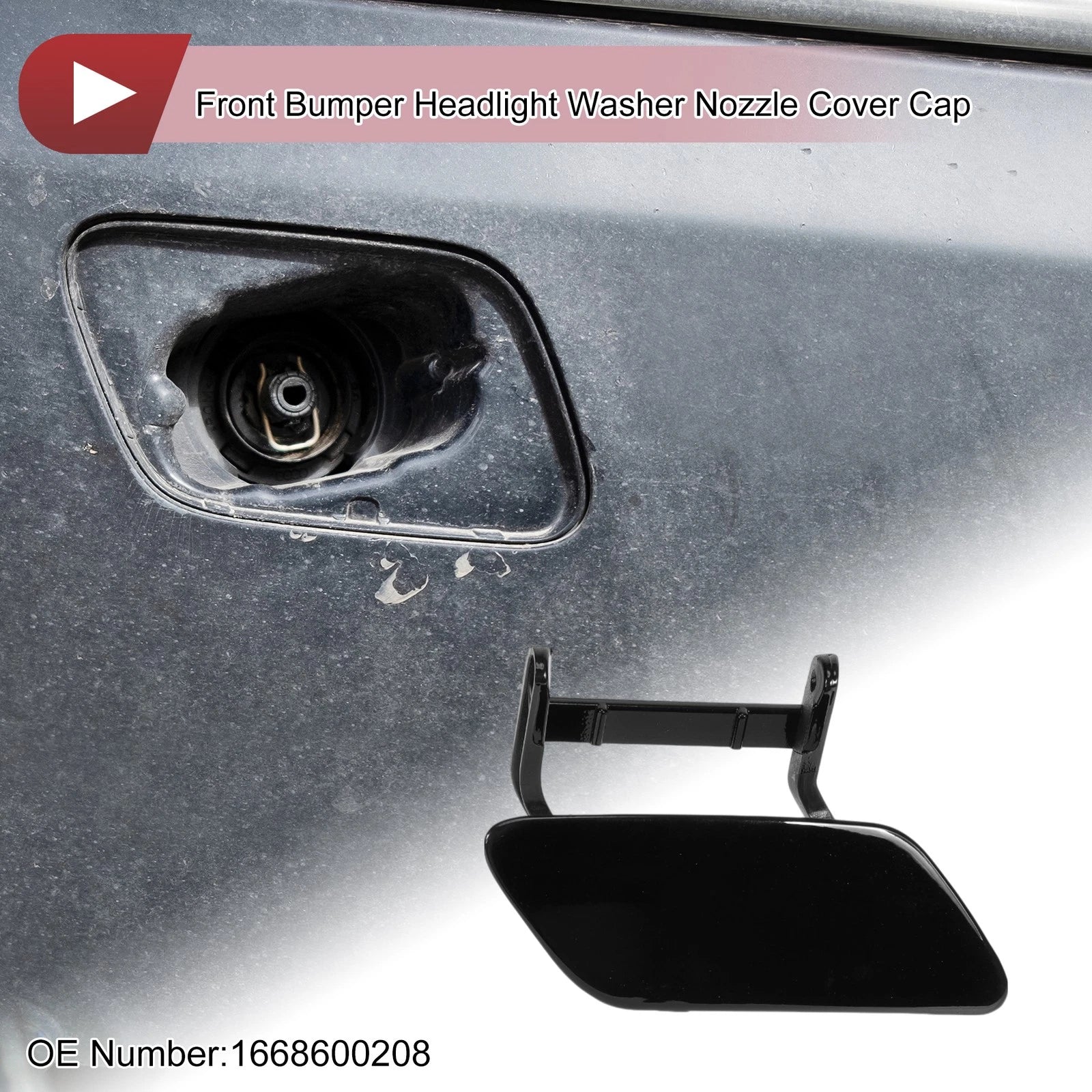Front Right Bumper Trim Nozzle Cover No. 1668600208 for Mercedes-Benz ML350 (2012–2015)