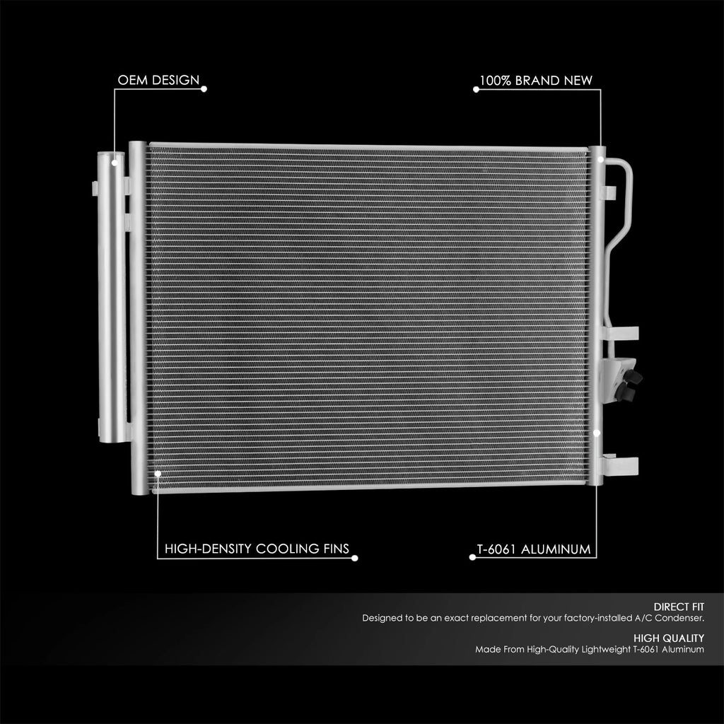 A/C Condenser for Hyundai Tucson 1.6L (2016–2018) Aluminum Core