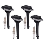 Set of 4 Ignition Coils + Spark Plugs for Nissan Sentra 2.0L (2007–2009) UF591