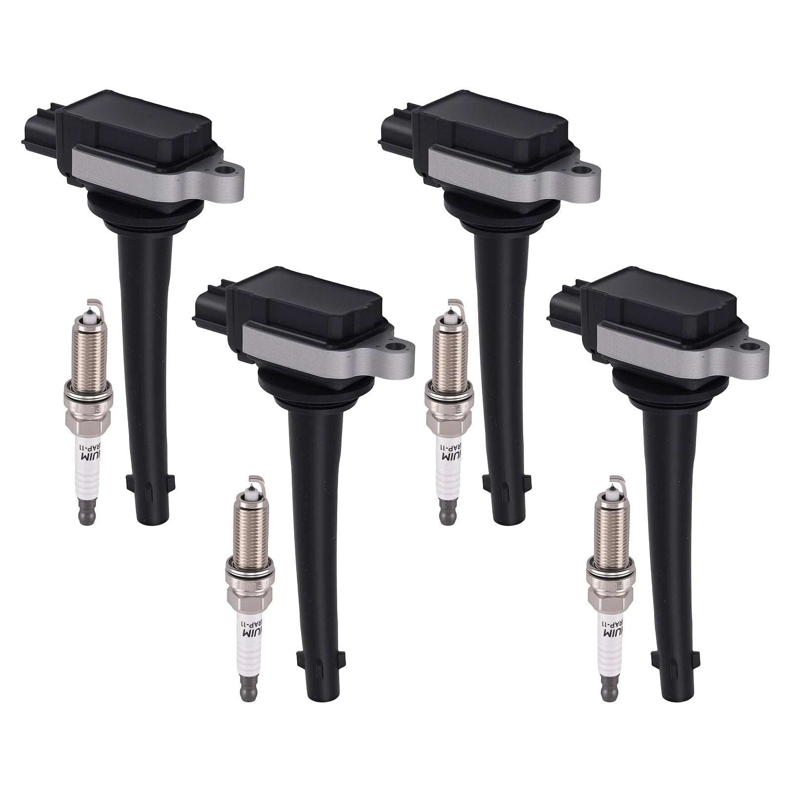 Set of 4 Ignition Coils + Spark Plugs for Nissan Sentra 2.0L (2007–2009) UF591