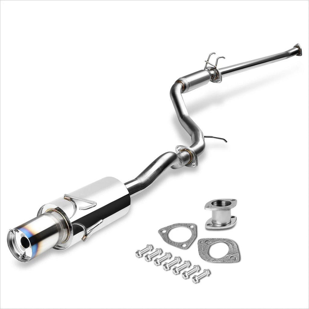 4" Burnt Tip Muffler for Honda Civic EX/LX/DX (2006–2011) - Stainless Catback Exhaust