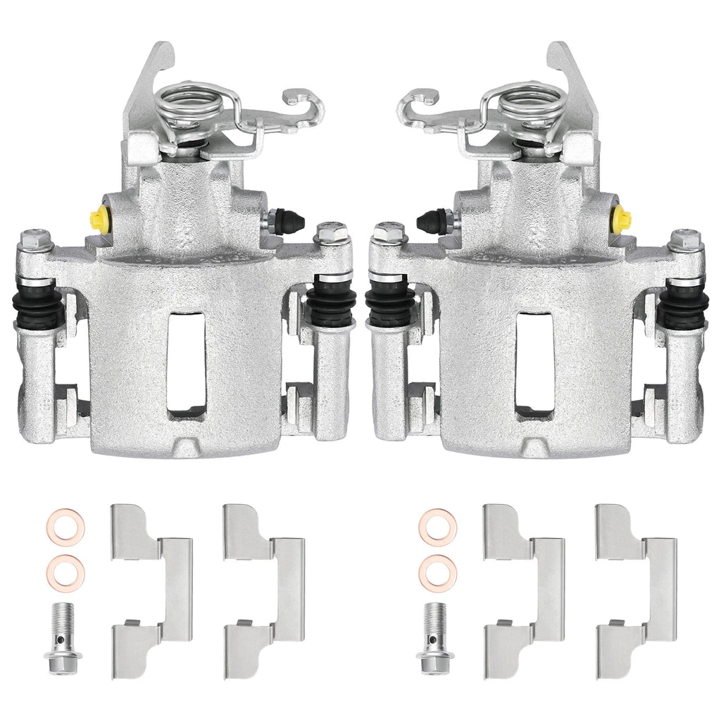 Pair Rear Brake Calipers w/ Bracket Metal Piston for Ford Mustang (2005–2014)