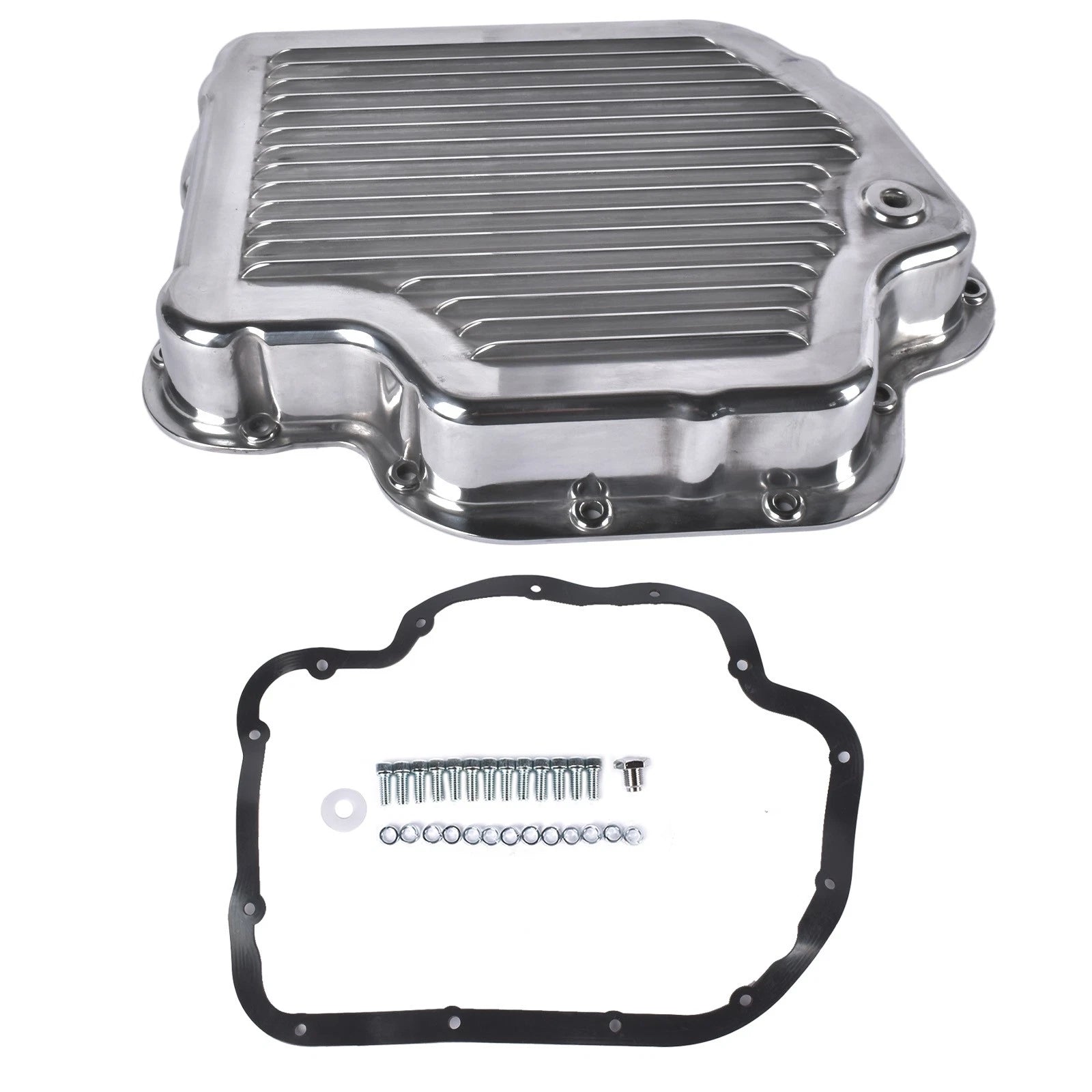 Finned Polished Transmission Oil Pan for GM Chevy TH400 (1965–1986)