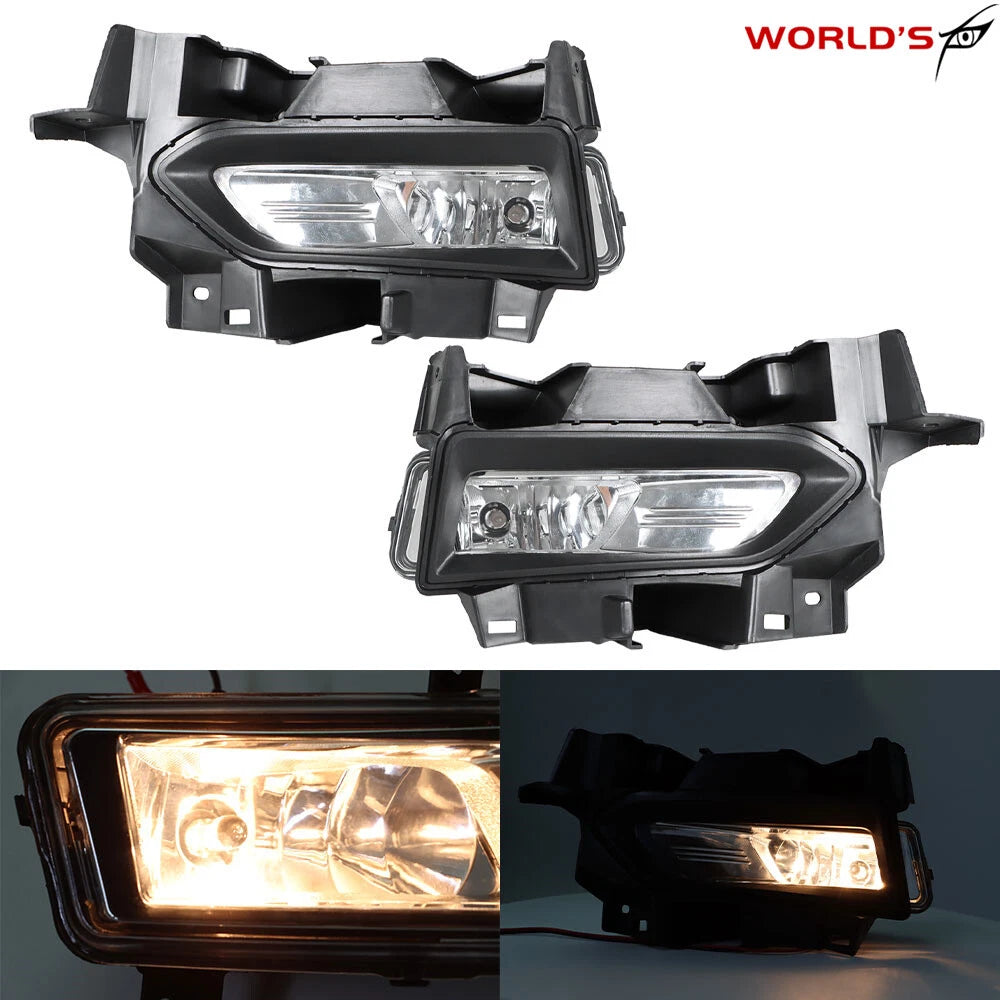 Set of 2 Chrome Fog Lights with Bezel and Harness for Nissan Versa (2020–2021)