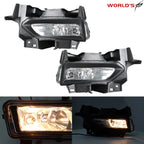 Set of 2 Chrome Fog Lights with Bezel and Harness for Nissan Versa (2020–2021)