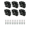 Set of 6 NGK Ignition Coils & Iridium IX Spark Plugs for C32 AMG SLK32 AMG (2001–2004)