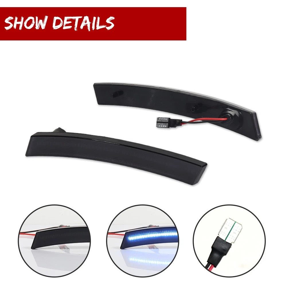 Smoked Ice Blue LED Front Side Marker Lights for Mini Cooper (2002–2008)