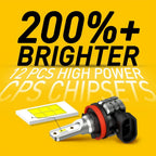 2X H11 LED Fog Light Bulbs for Various Vehicles