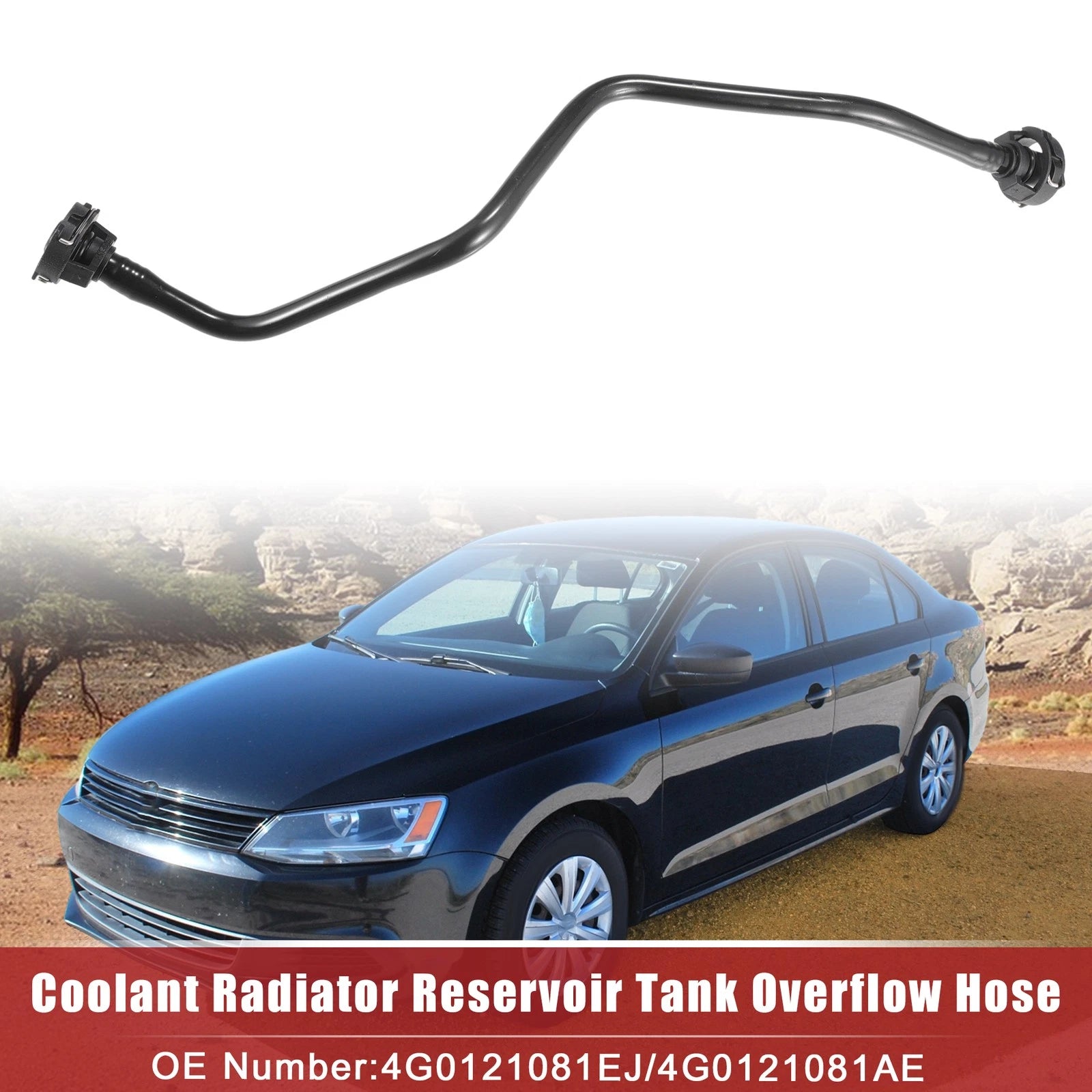 Coolant Radiator Reservoir Tank Hose for Audi A6 3.0L (2016–2018) No. 4G0121081EJ