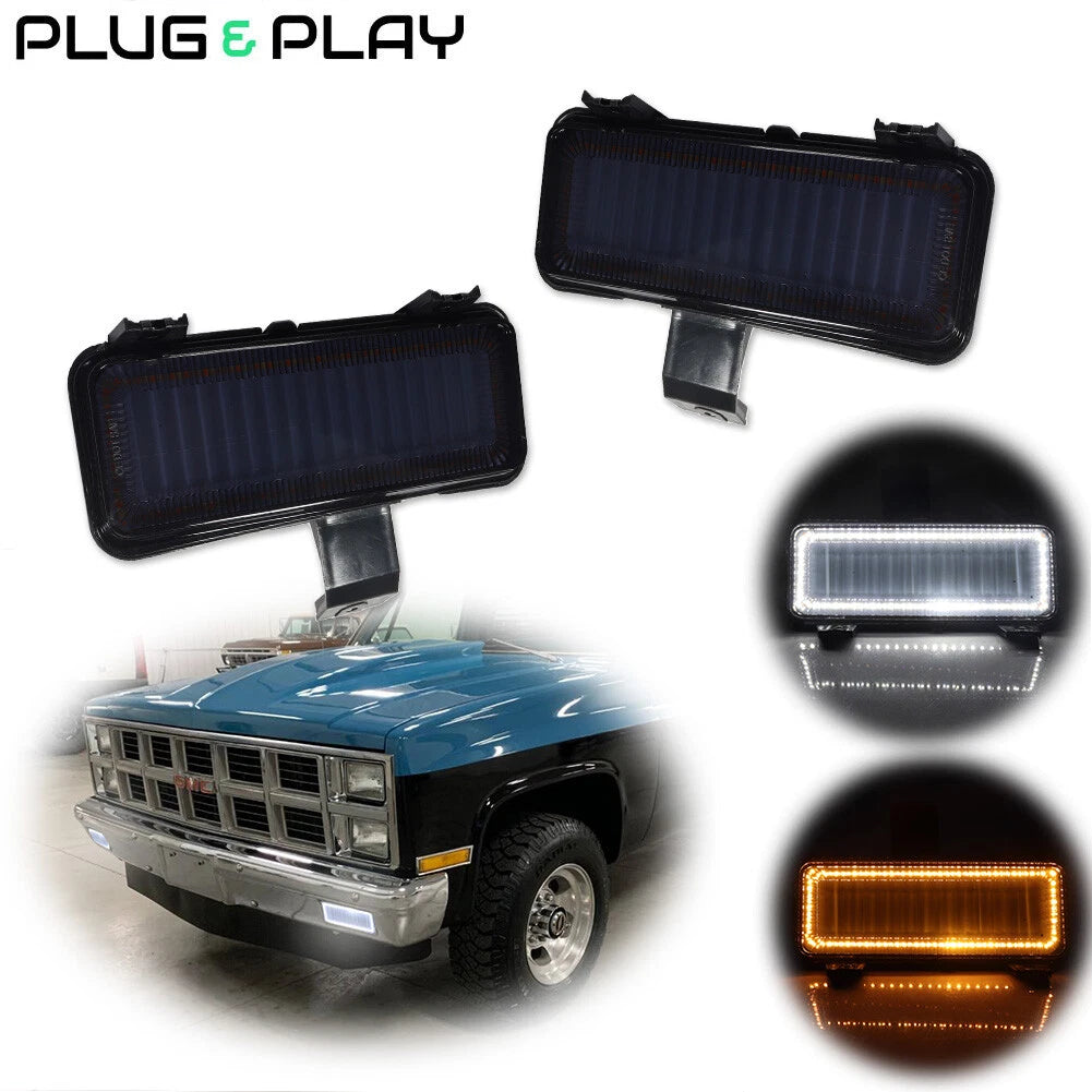 Smoked Signal Corner Parking Lights for Chevrolet GMC PU Blazer Jimmy (1981–1982)