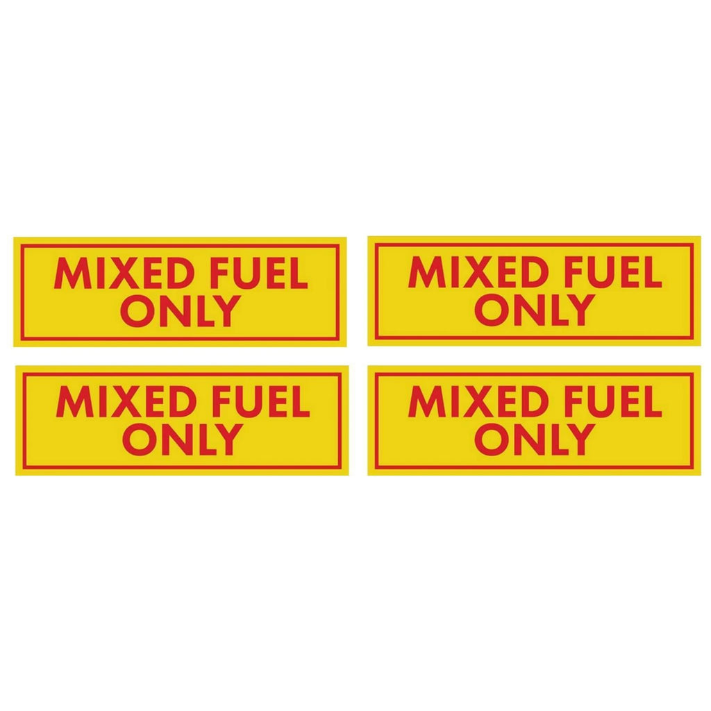 Mixed Fuel Only Vinyl Decal Sticker Label Weatherproof 2 x 6