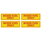 Mixed Fuel Only Vinyl Decal Sticker Label Weatherproof 2 x 6