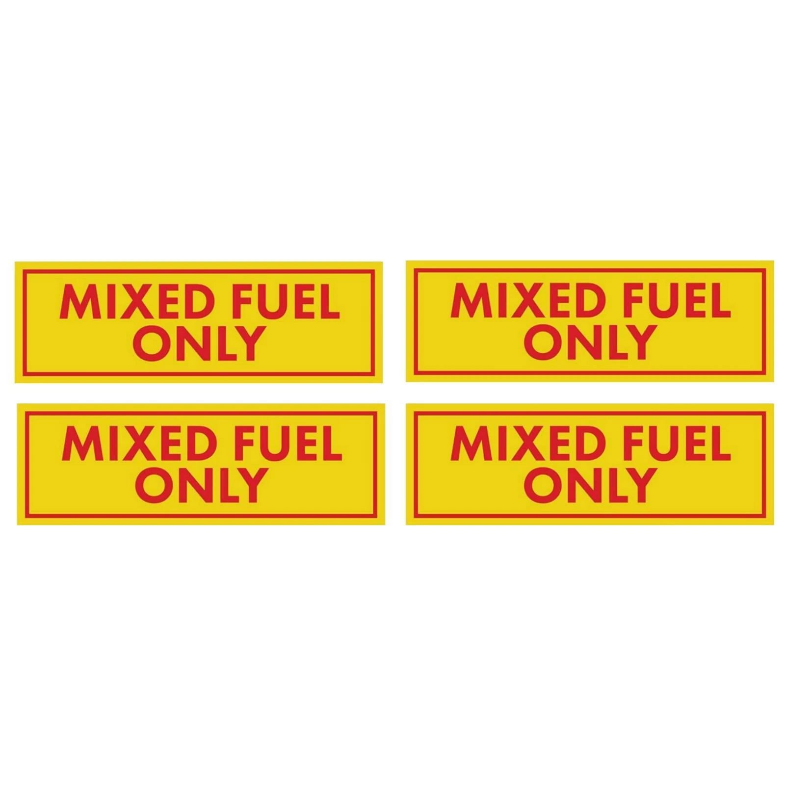 Mixed Fuel Only Vinyl Decal Sticker Label Weatherproof 2 x 6
