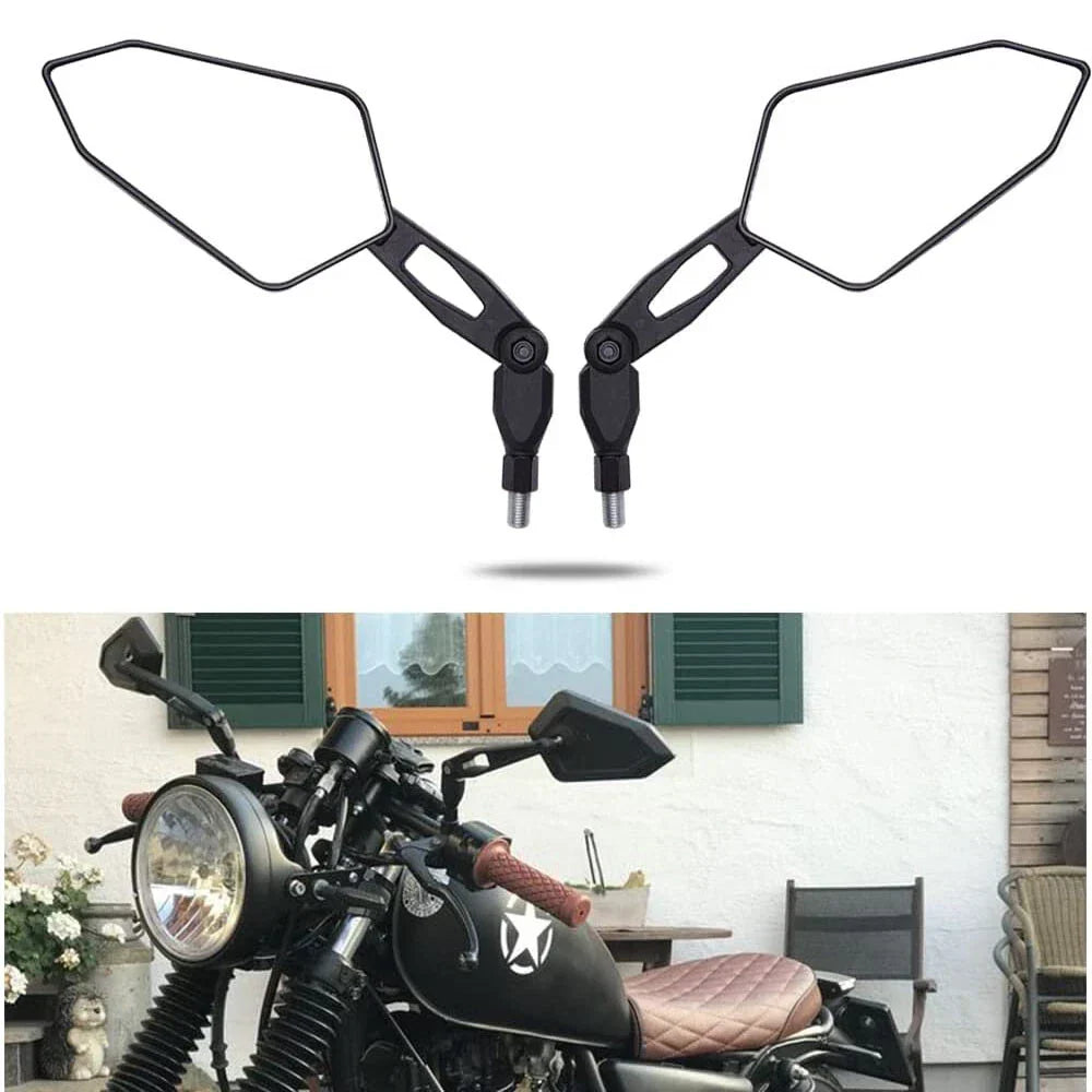 10mm Black Arrow Rear View Mirrors for ATV Quad Motorcycle
