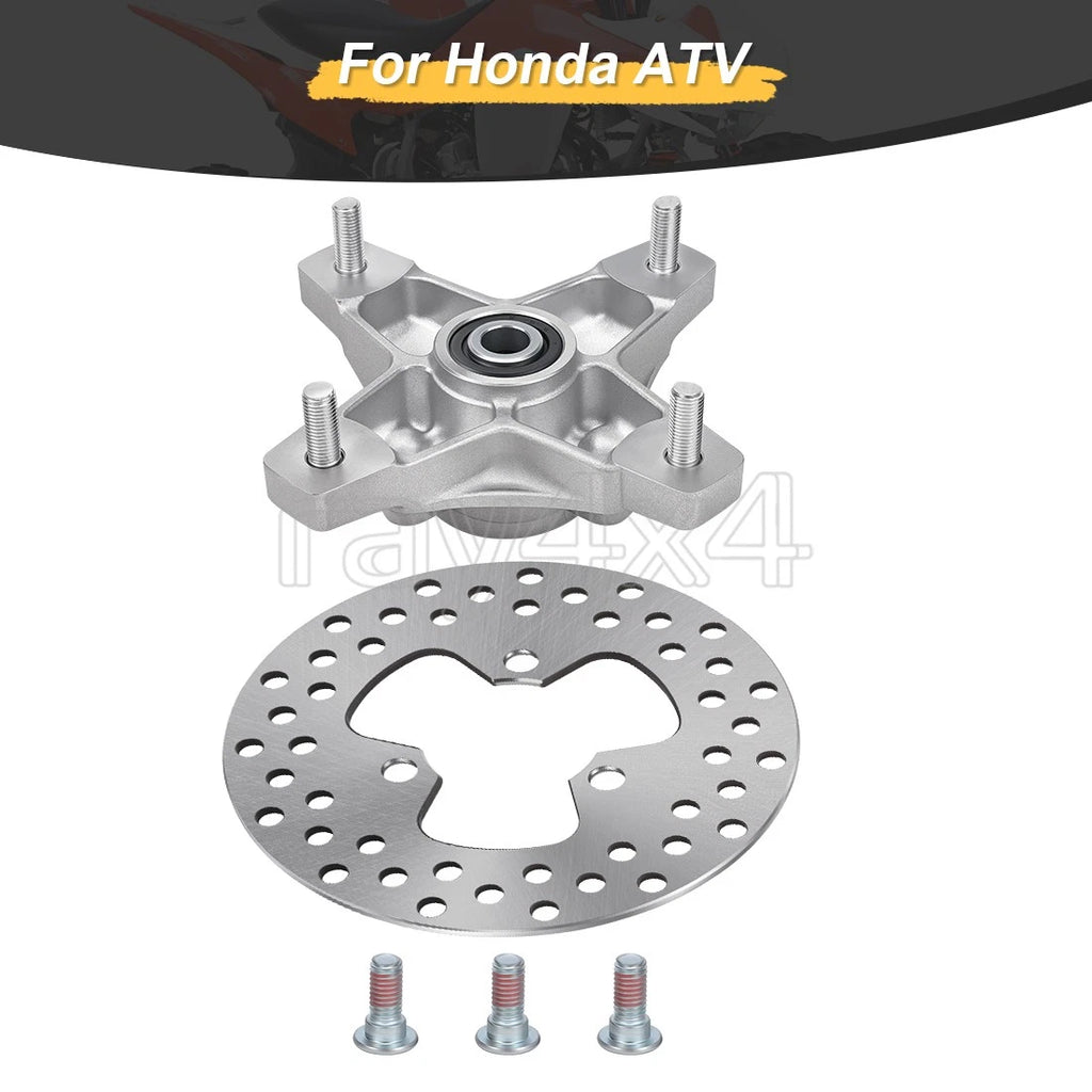 Front Wheel Hub & Brake Disc Rotor for Honda Sportrax 400 TRX400EX (2002–2008)