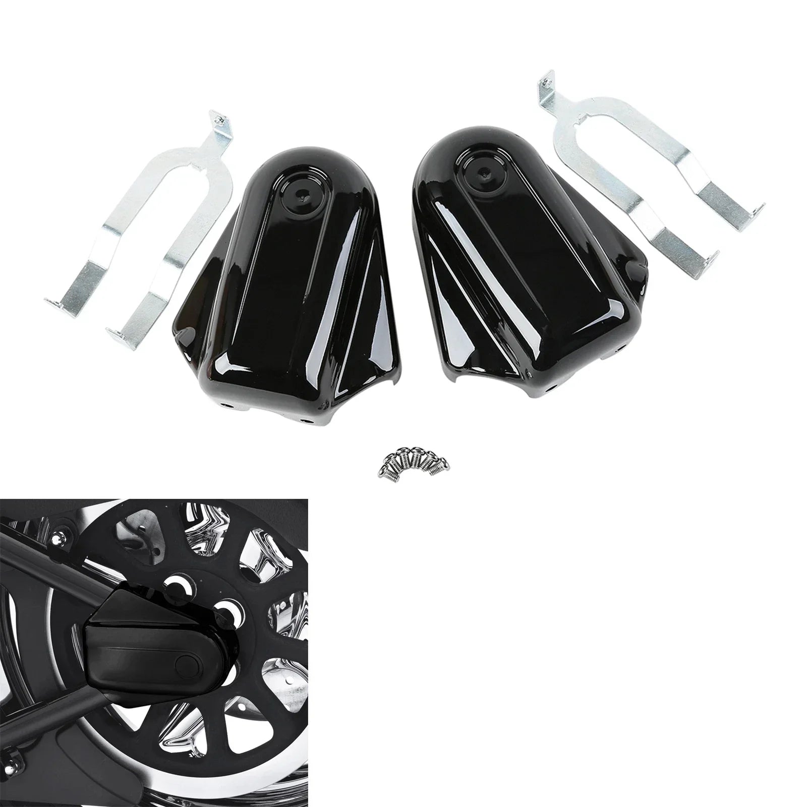 Black Rear Axle Cover for Harley Heritage Softail Classic (2008-2017)