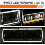 Headlight Lamps for Chrysler Pacifica Voyager (2017–2023) Black/Clear