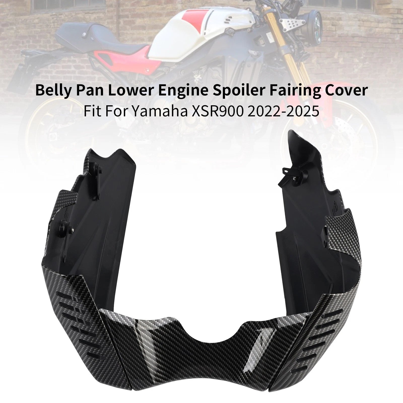 Belly Pan Lower Engine Spoiler Cover for Yamaha XSR900 (2022–2025) Carbon