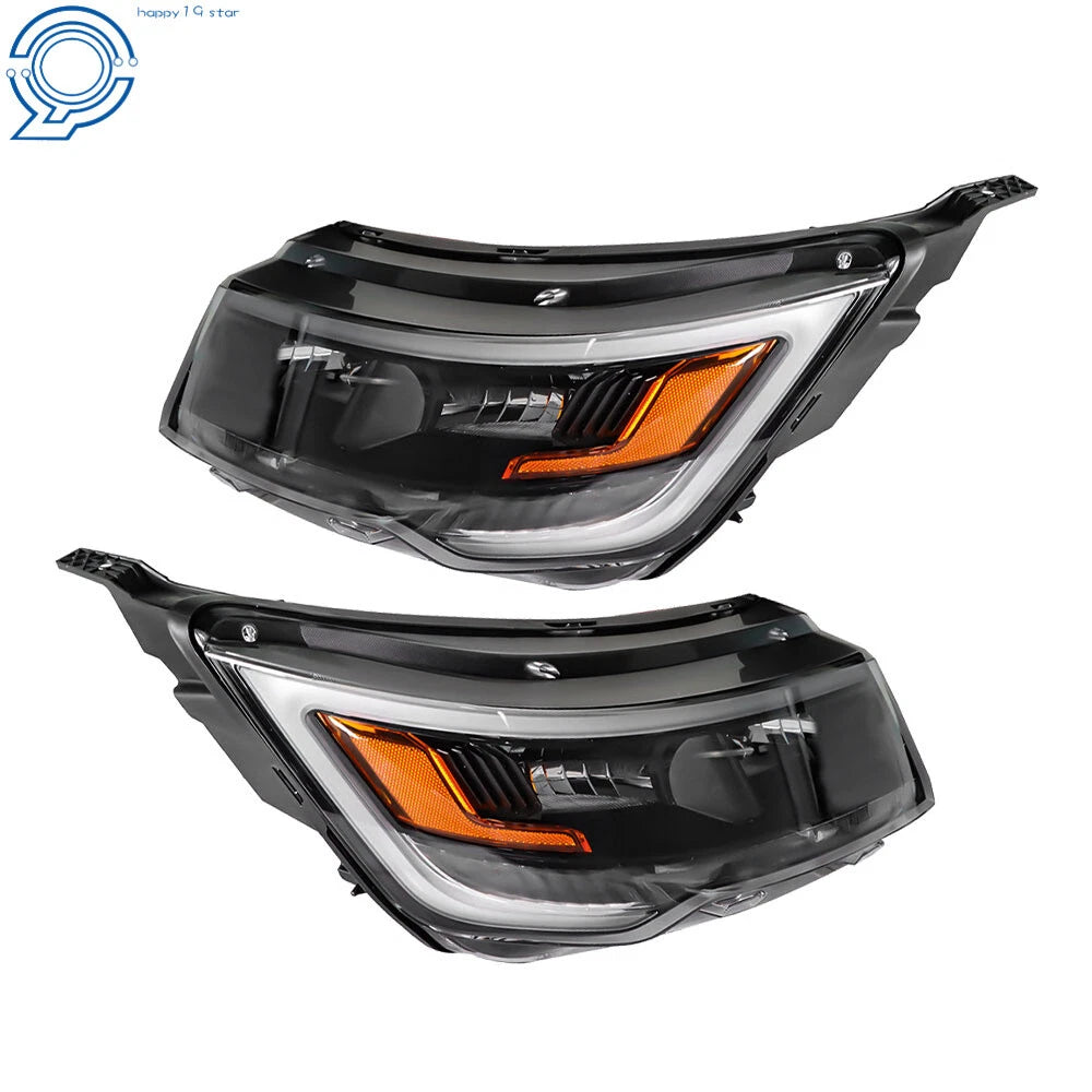 Pair of LED Headlights for Ford Explorer Sport (2016-2018) Black