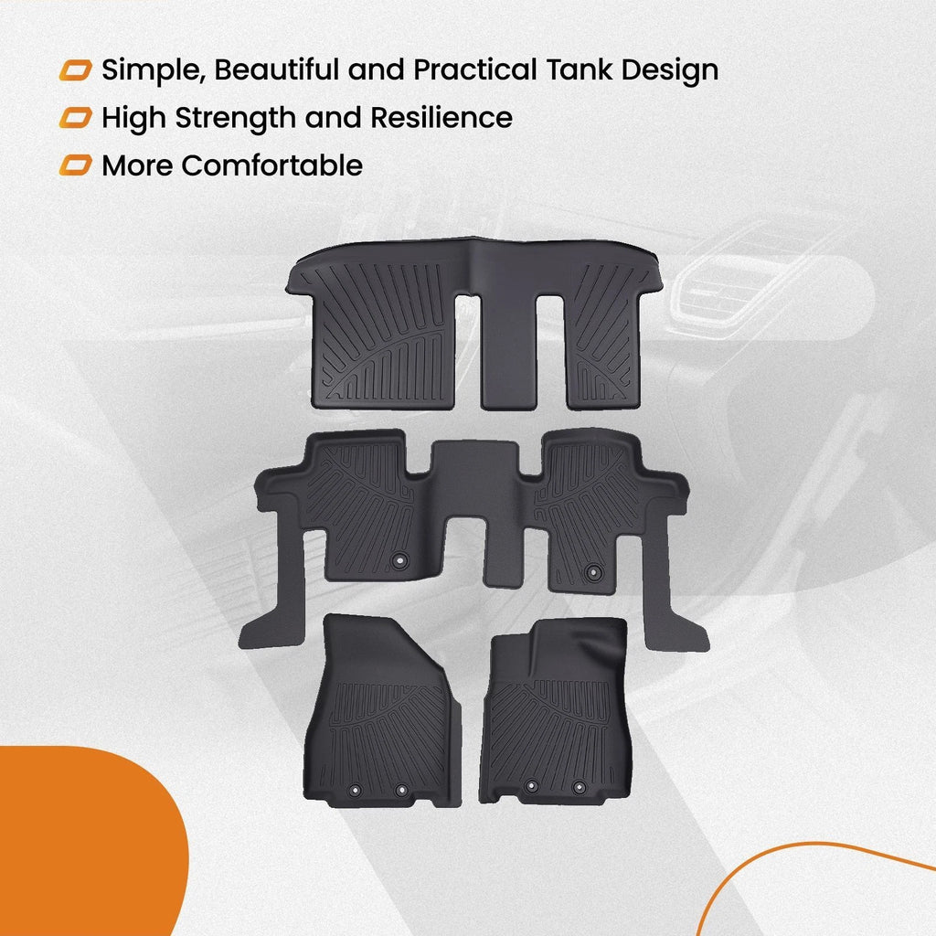 Floor Mats for Nissan Pathfinder Infiniti QX60 (2013–2020) TPE Waterproof