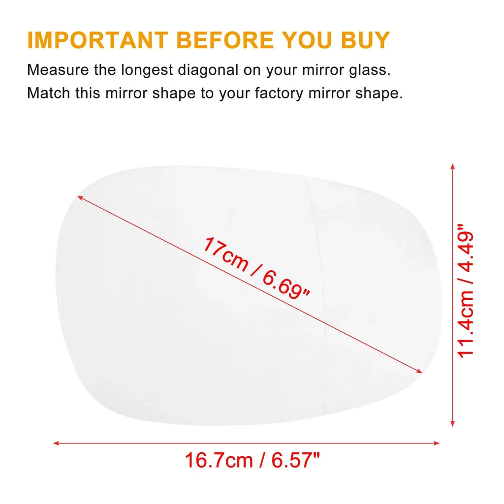 Heated Mirror Glass Replacement for BMW 325i 135i (2001-2013)