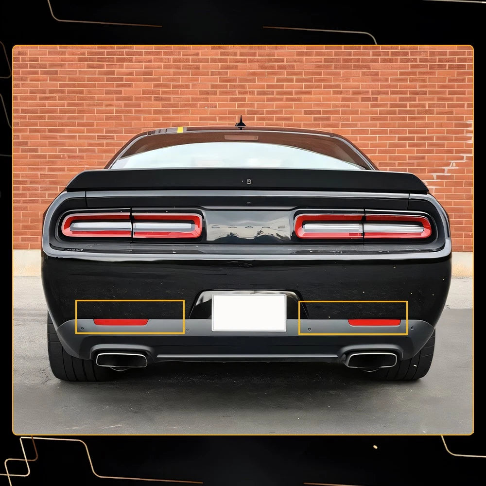 Set of 2 Rear Bumper Reflector Marker Lights for Dodge Challenger (2015–2023) EXV
