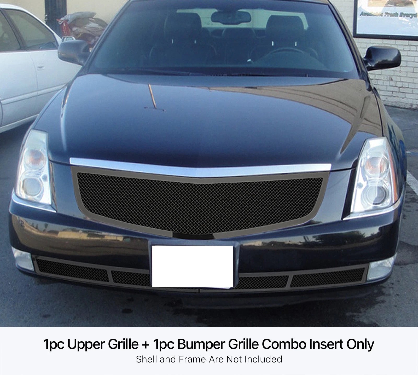 Black Stainless Steel Mesh Grille Insert for Cadillac DTS (2006-2011)