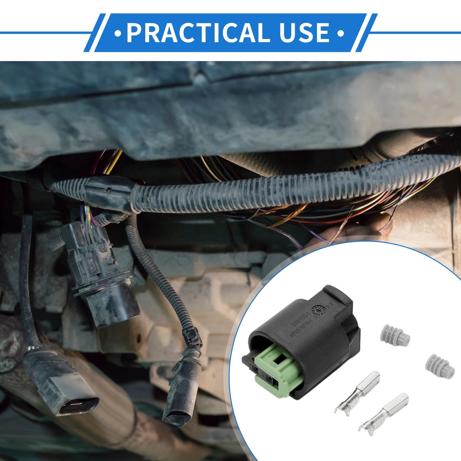 2 Pin Temperature Sensor Connector Plug for BMW 1 3 5 7 Series (No. 61138365340)