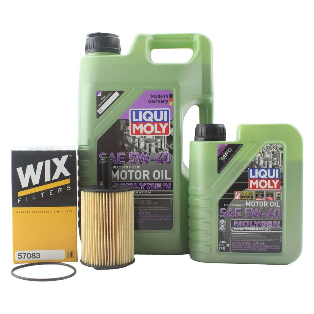 6L Liqui Moly Molygen 5W-40 Oil Change Kit for Audi A3 Quattro (2013–2020)