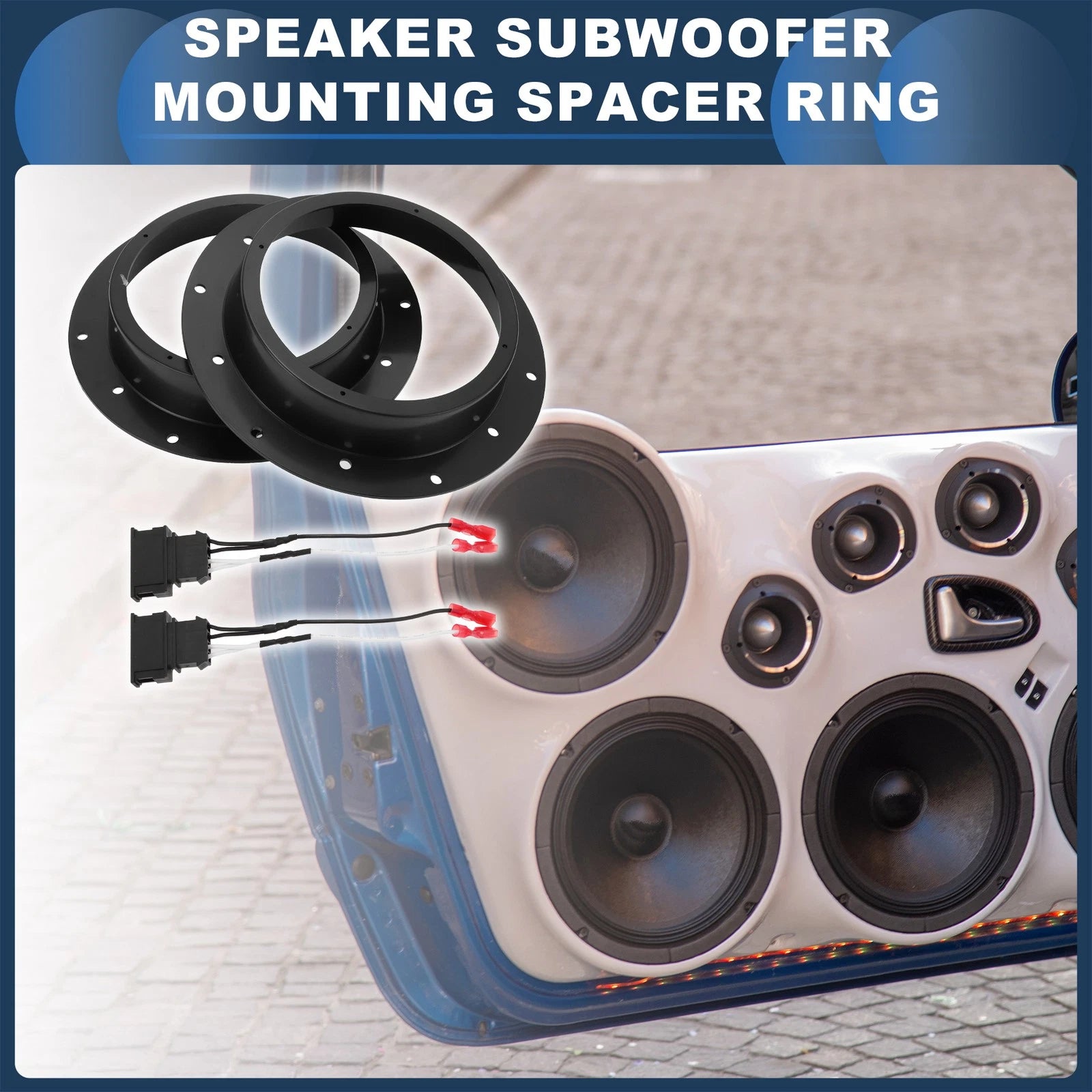 Set of 2 Speaker Spacer Rings for Volkswagen Caddy (2004–2015)