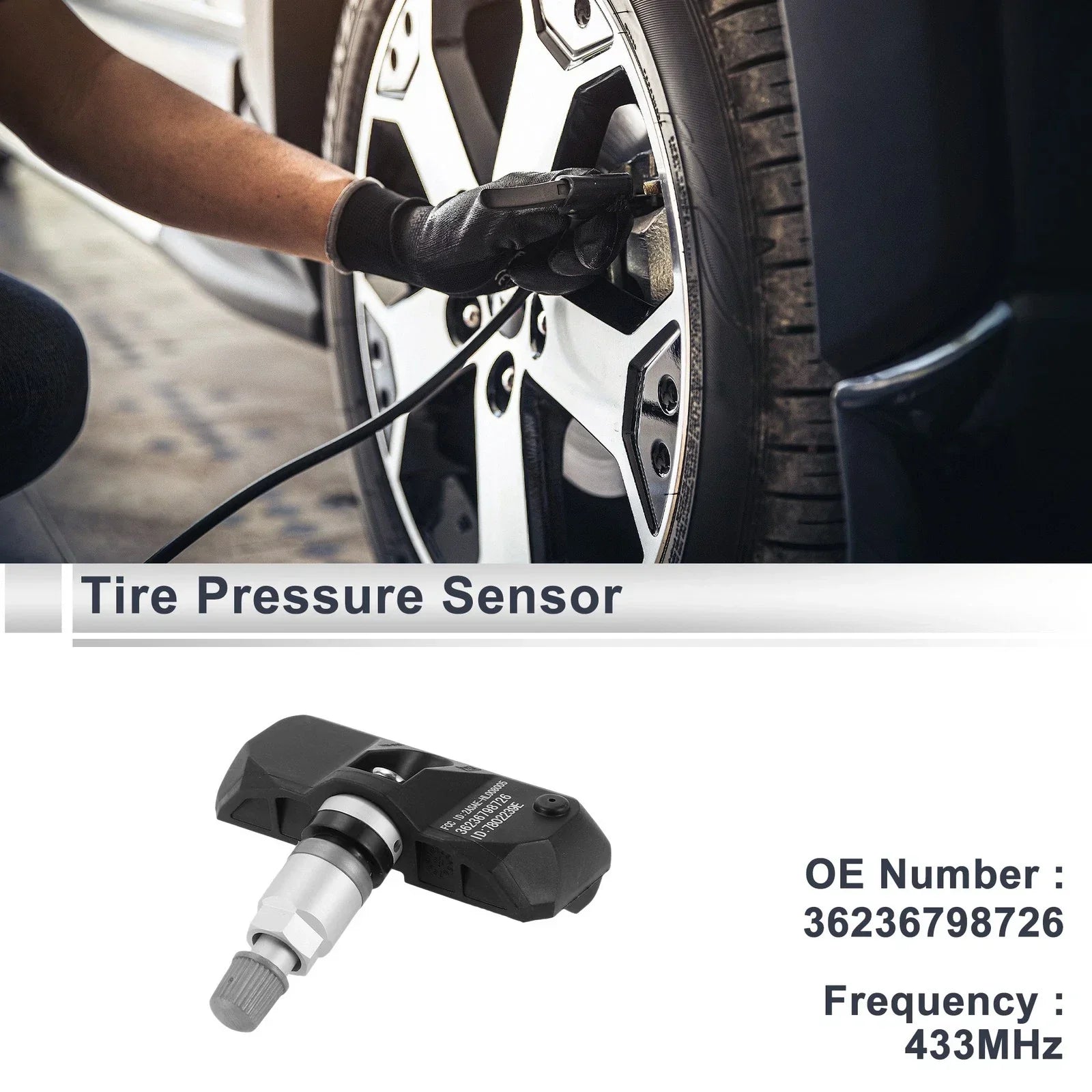 1 Pc Tire Pressure Sensor for BMW 128i 135i (2008-2010) 433MHz