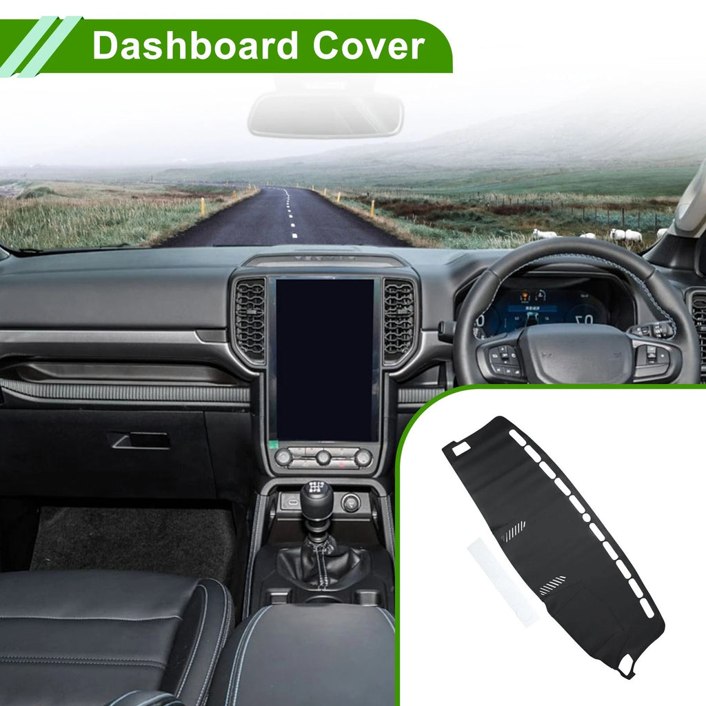 Dashboard Cover Mat for Ford Ranger (2018–2021) - Black