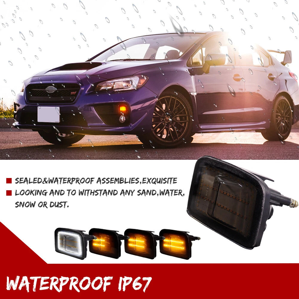 Sequential Switchback LED Front Corner Signal Light for Subaru WRX STI (2015–2021)