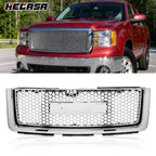 Front Upper Hood Grille for GMC Sierra 1500 Denali (2007–2013)