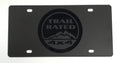 Matte Black Trail Rated Emblem License Plate for Jeep (2018–2024)