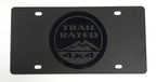 Matte Black Trail Rated Emblem License Plate for Jeep (2018–2024)