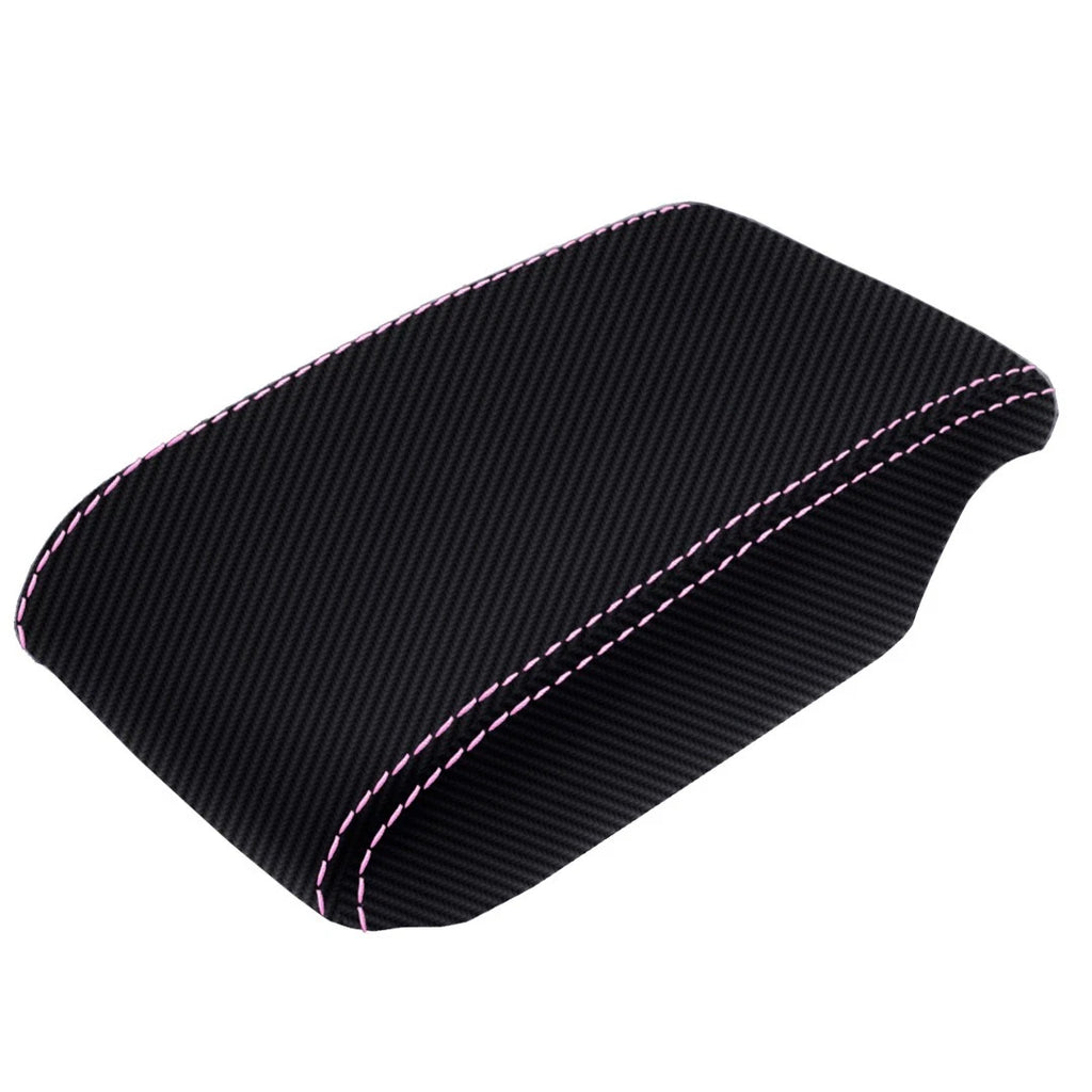 Console Armrest Cover for Lexus IS300 (2001–2005) Carbon Fiber Pink Stitch