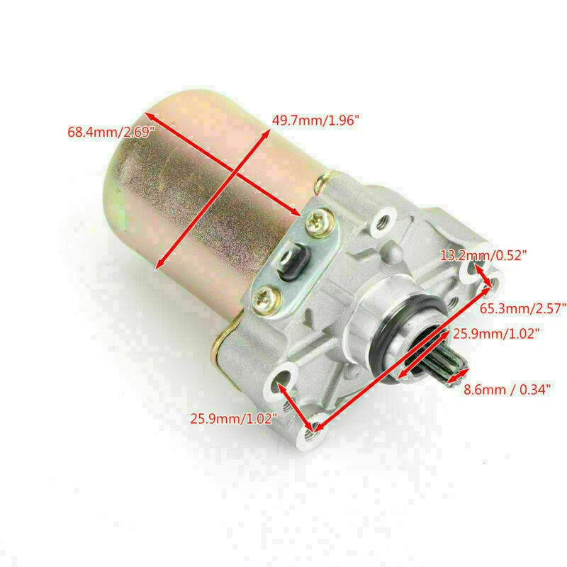 Starter Motor 9-Tooth for Piaggio Fly 100, Hexagon, Skipper, Taifun 125 (2000–2023)