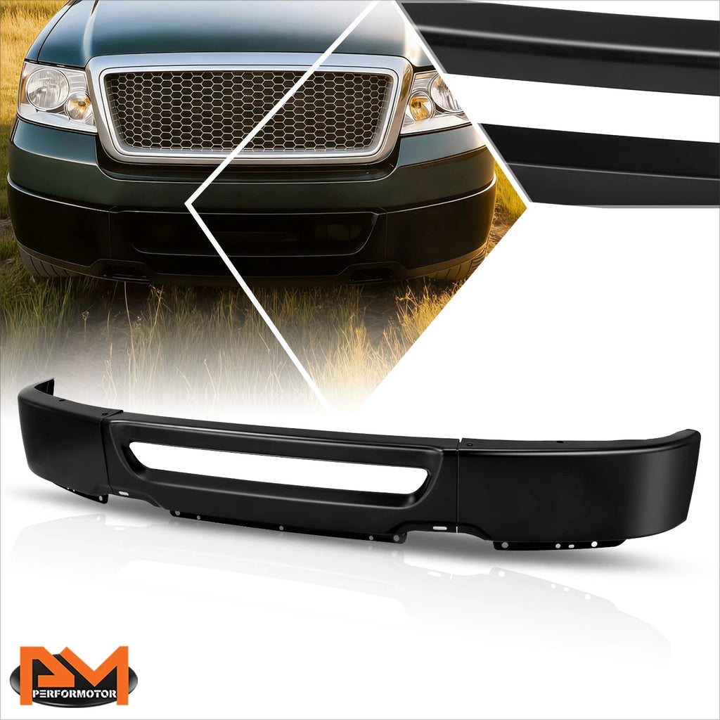 Front Bumper Face Bar for Ford F-150 (2006–2008) Primered Black w/o Fog Light Holes