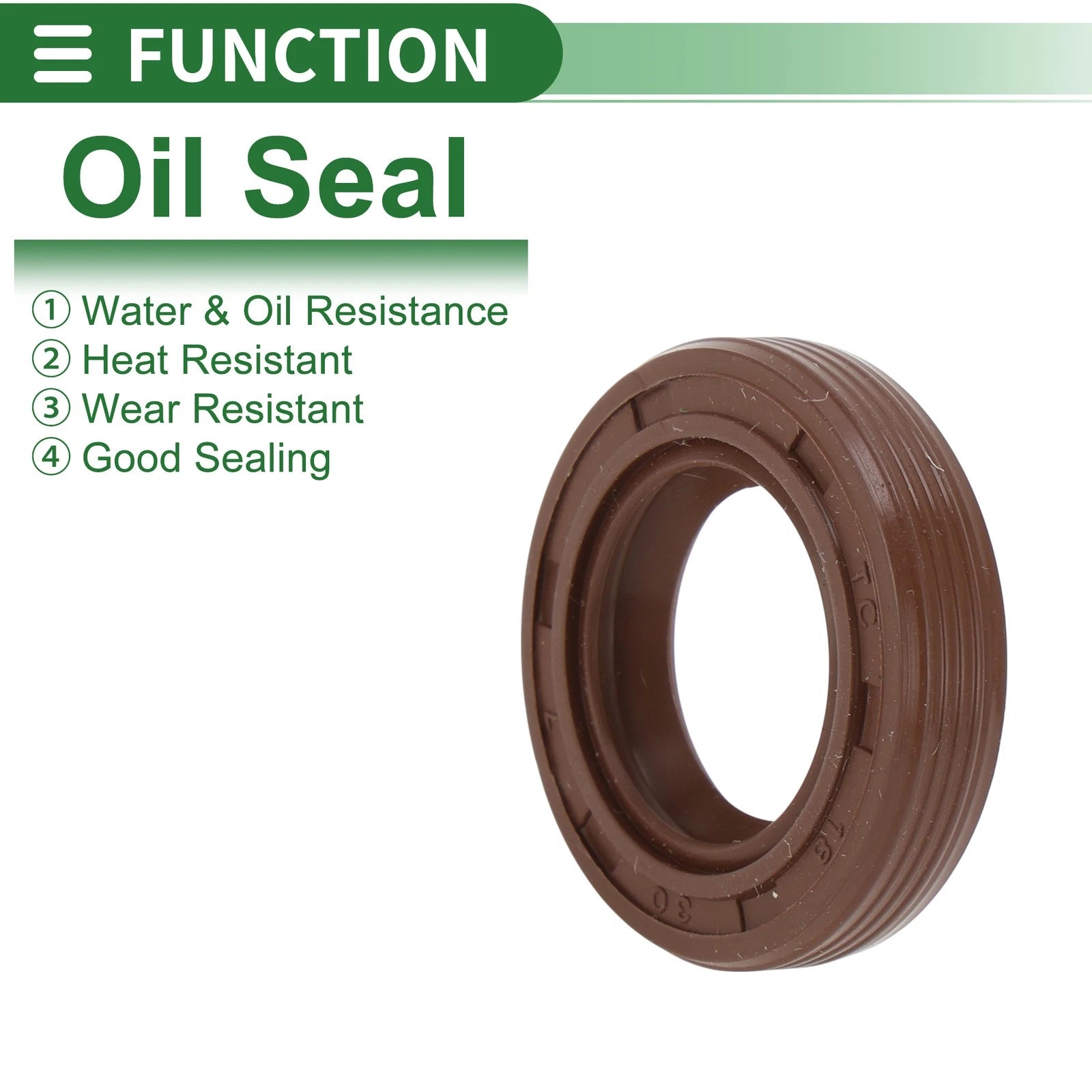 Oil Seal FKM Rubber 18x30x7mm for Various Models (5 Pcs)