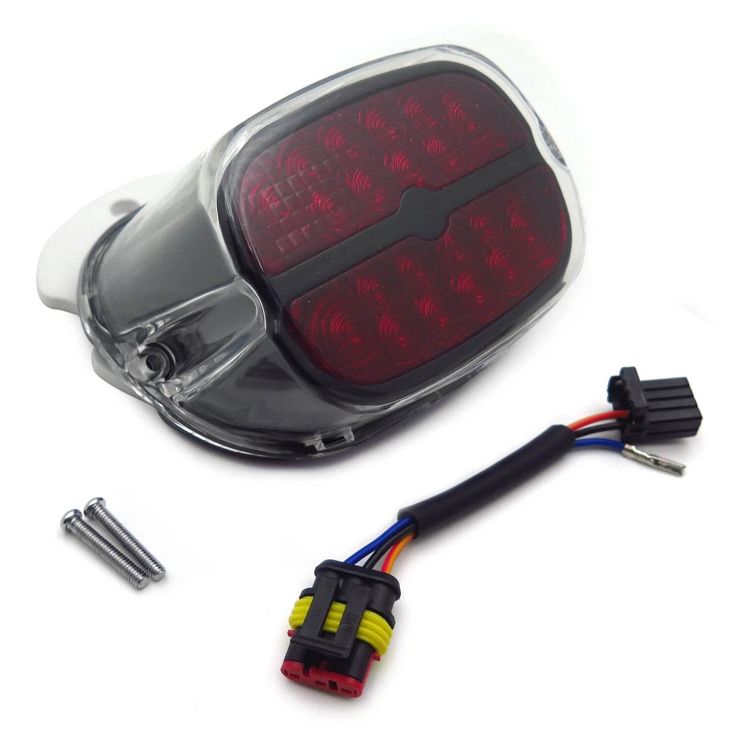 Tail Brake Lights for Harley Dyna Sportster XL1200 XL883 (Clear Lens)