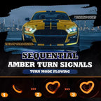 2 x Dynamic RGB Turning Signal Light Rings with High Brightness Design