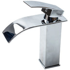 Chrome Waterfall Sink Faucet for Bathroom (Single Handle)