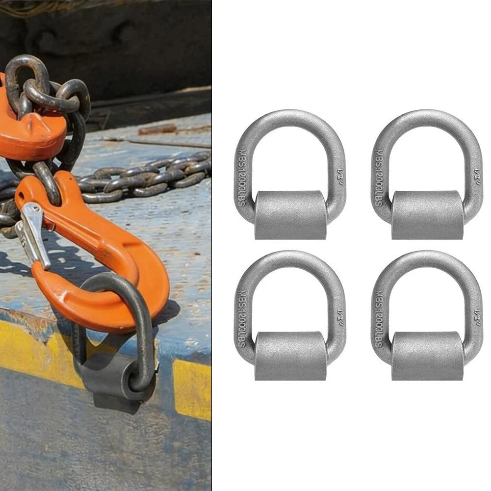 Set of 4 D Rings for Bungee Straps (Marine, RV Use)